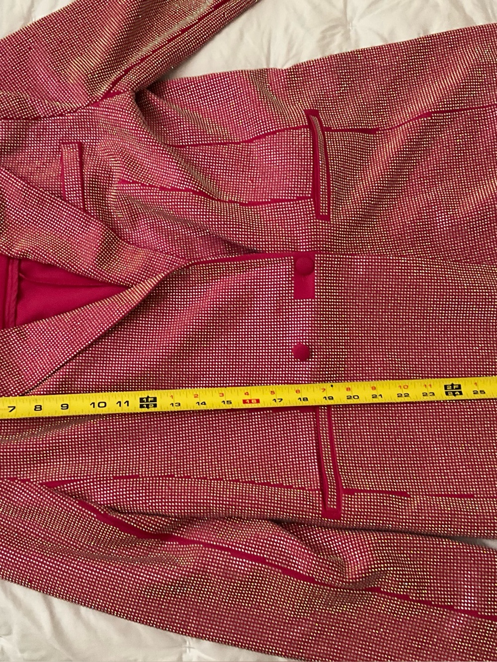 AKIRA Hot Pink Rhinestone Blazer & Short Set - Picture 7 of 12